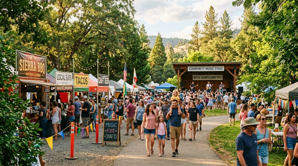 Butte County summer events with families, vendors, and live music