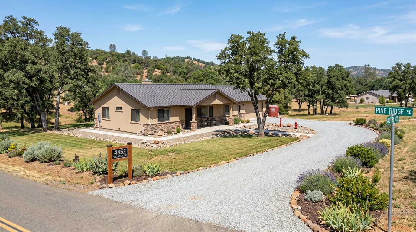 Home hardening and defensible space around a Butte County property